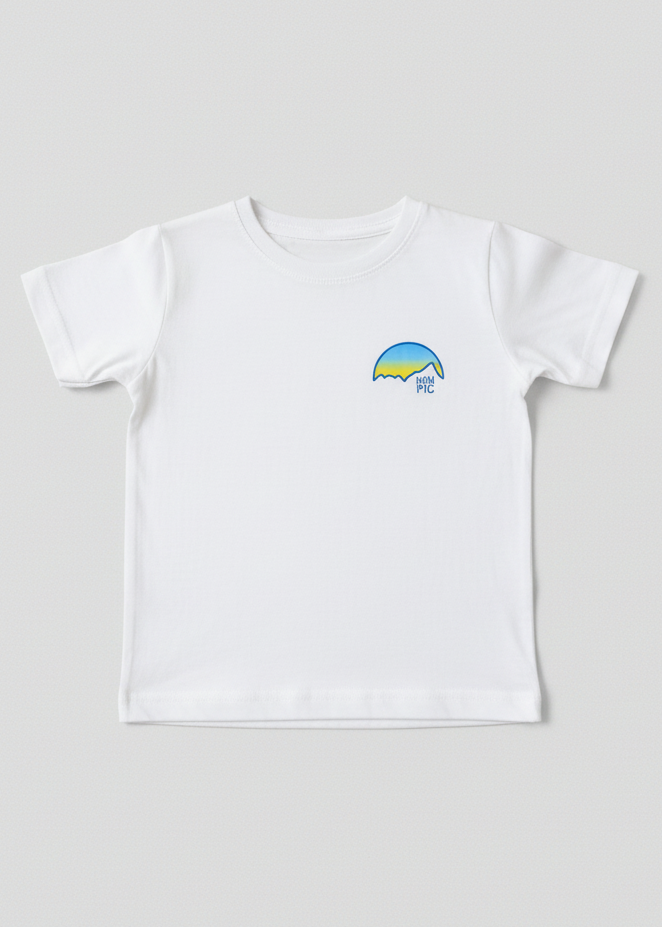 t-shirt blanc enfant MON PIC made in france rayon