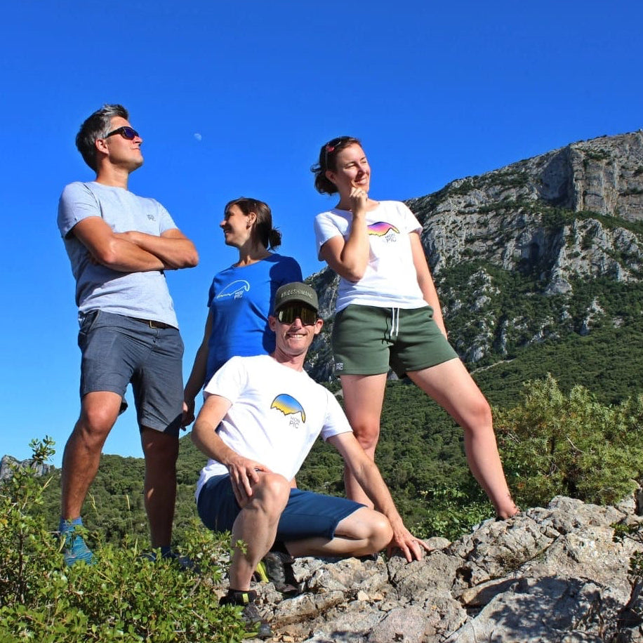 Mon pic. Amitiés. Team Pic Saint Loup. Vin et saveurs. Outdoor Made in France 