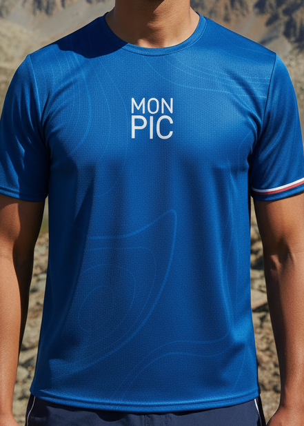 MON PIC – T-shirt bleu made in France frenchy
