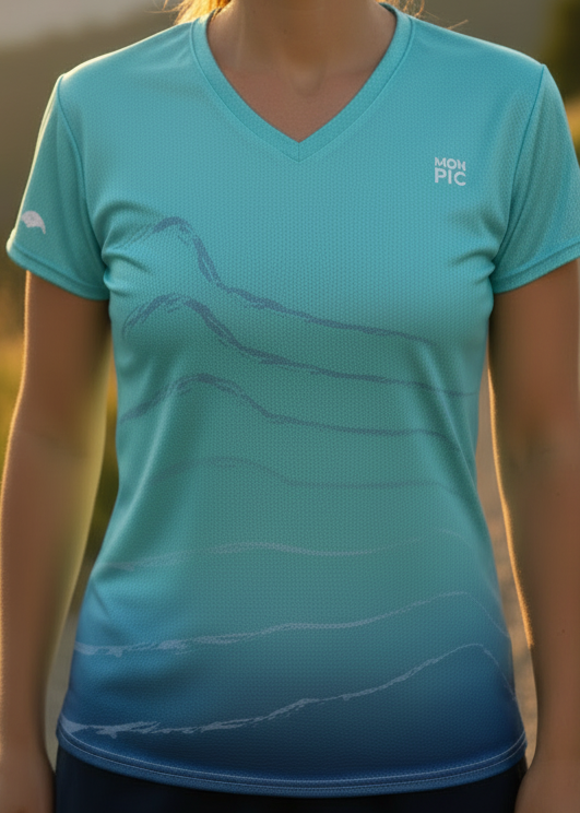 MON PIC femme gamme performance made in France turquoise