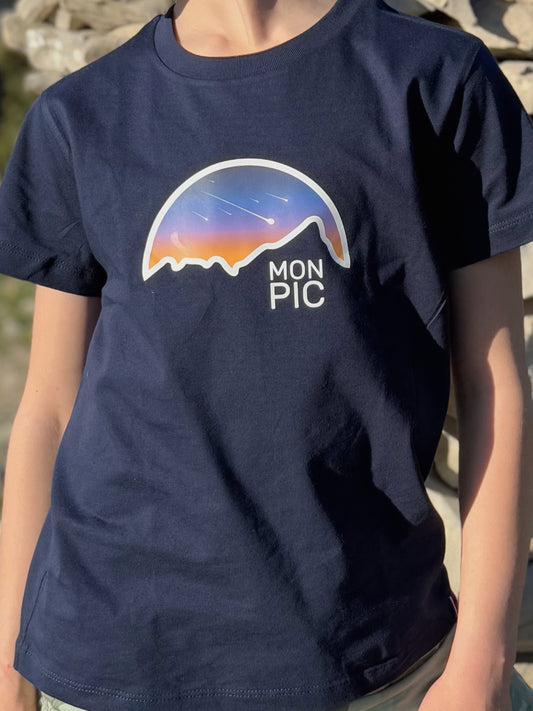 T-shirt Enfant Bleu marine - Pluie d'étoiles