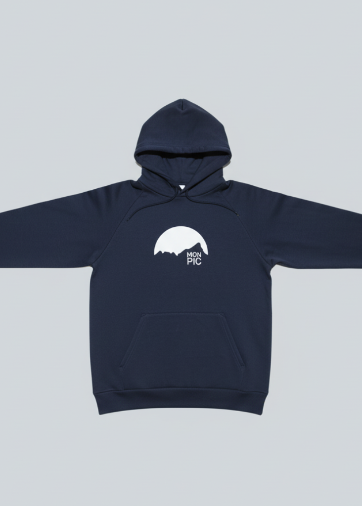 Sweat MON PIC hoodie bleu france