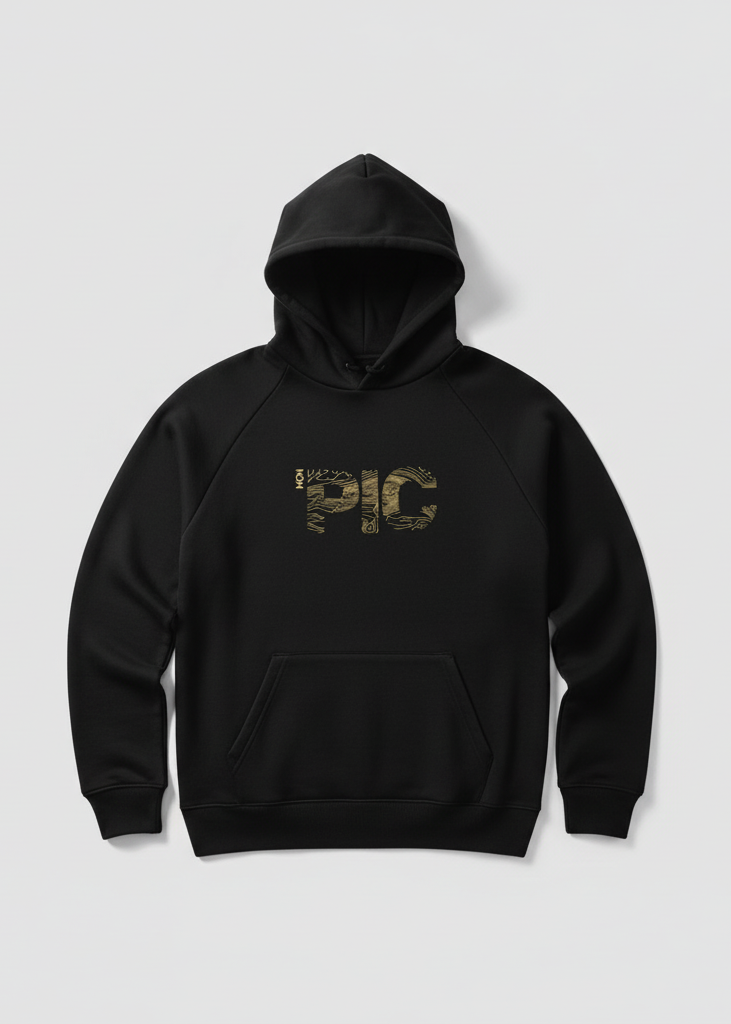 Sweat noir MON PIC made in France 