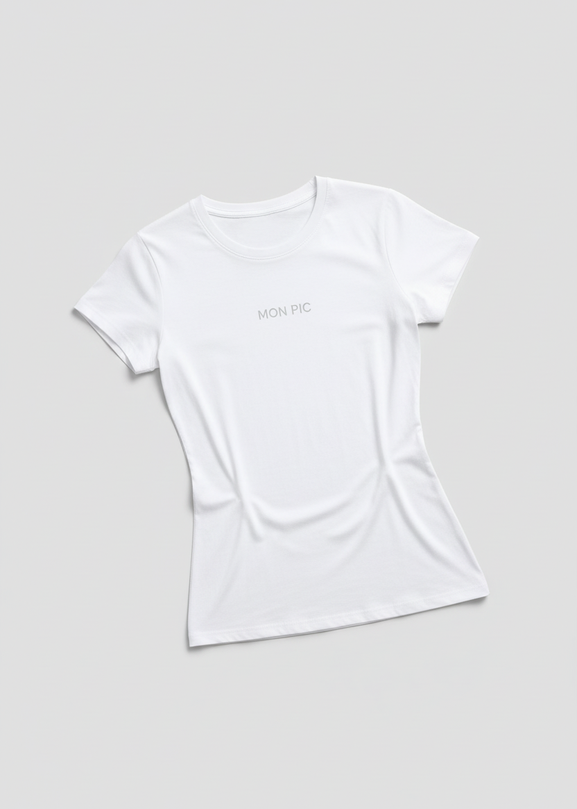 T-shirt blanc femme made in France love and pic 