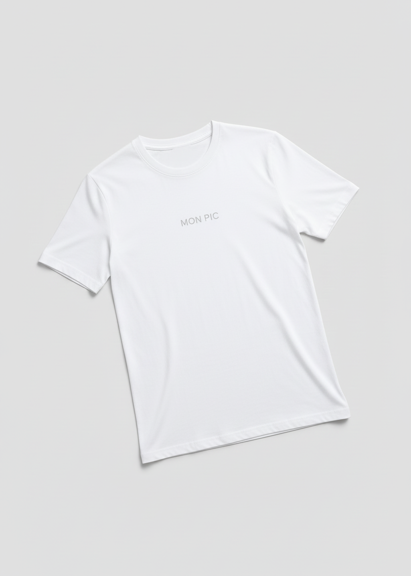T-shirt blanc homme made in France love and pic