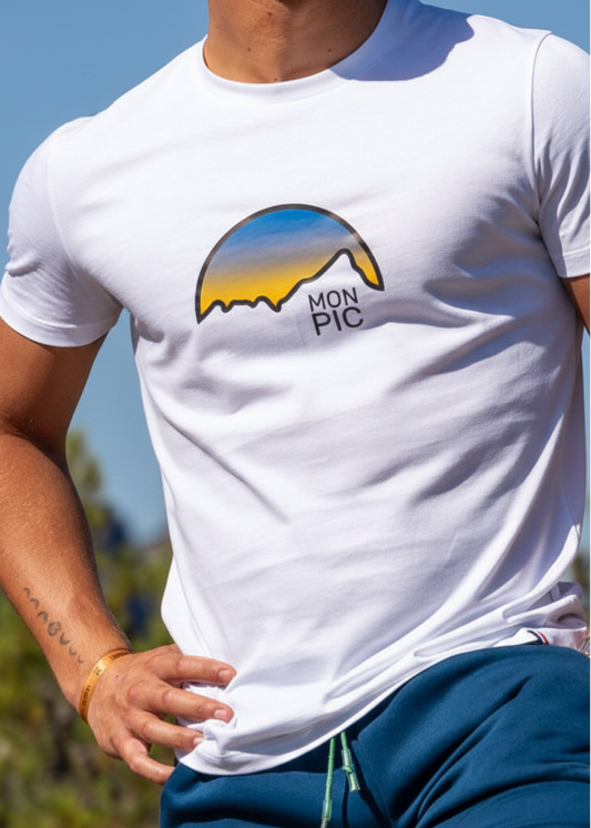 T-shirt blanc MON PIC aube
