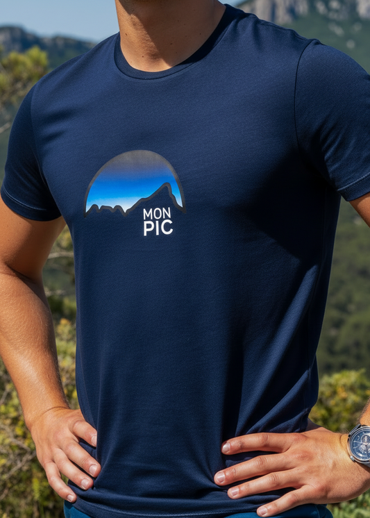 T-shirt marine MON PIC nocturne