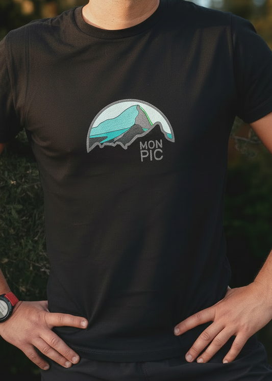 T-shirt noir MON PIC relief homme