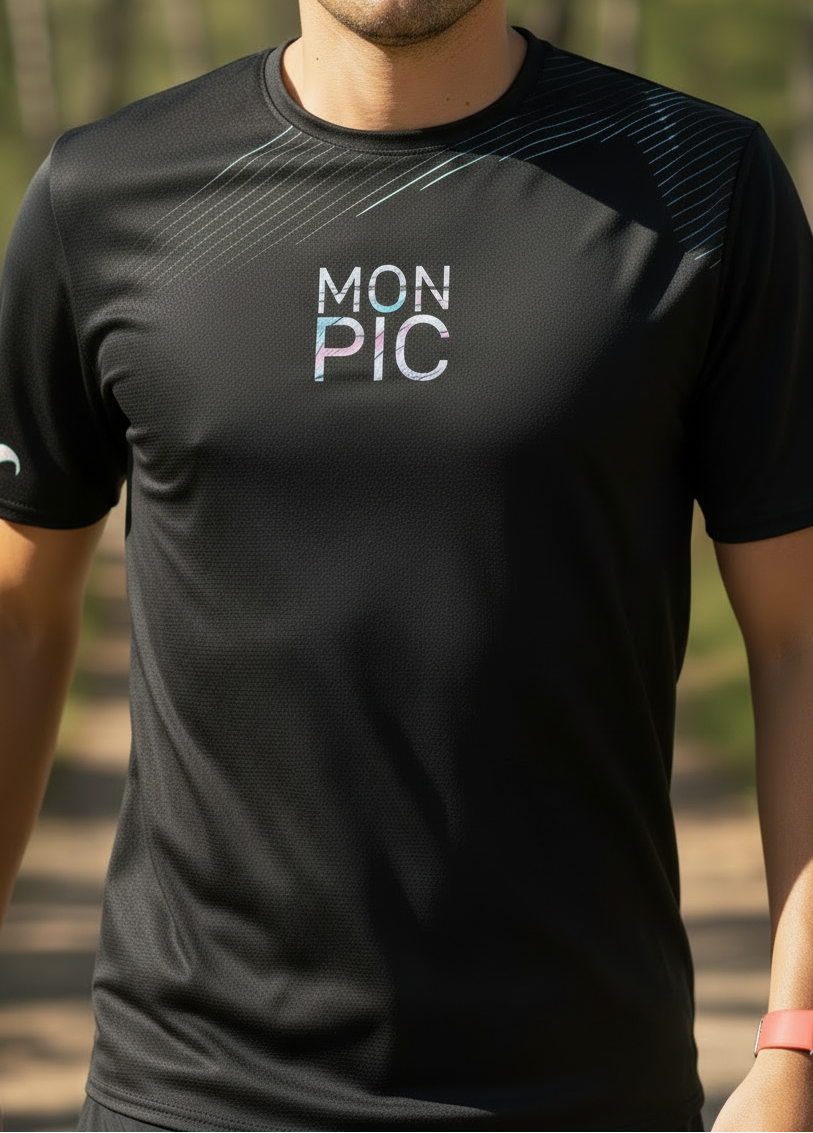 T-shirt technique noir MON PIC no limit technique